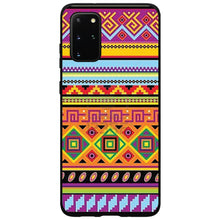 DistinctInk® Hard Plastic Snap-On Case for Apple iPhone or Samsung Galaxy - Blue Orange Purple Tribal Print