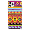 Blue Orange Purple Tribal Print Clear Shockproof iPhone Case