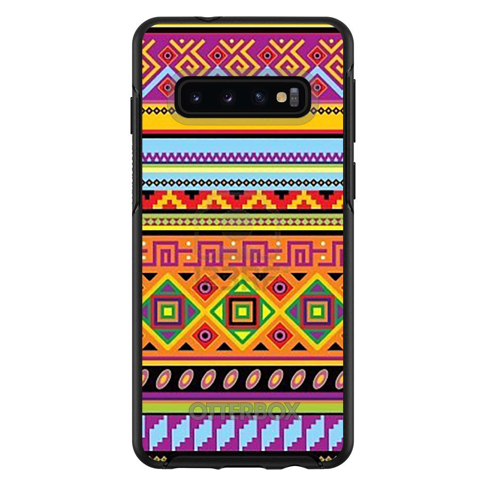 Blue Orange Purple Tribal Print OtterBox Symmetry Case for iPhone & Galaxy, view 6