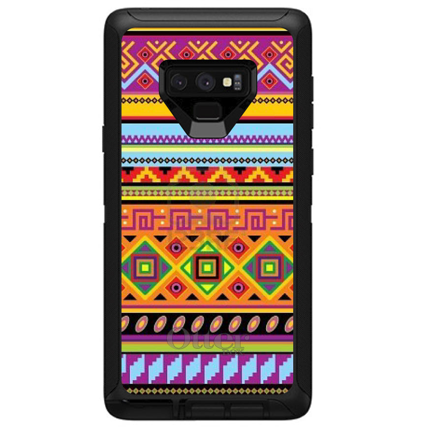 Blue Orange Purple Tribal Print OtterBox Defender Case for iPhone & Galaxy, view 16