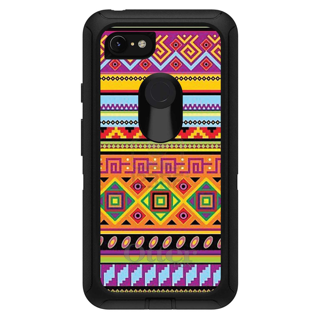 Blue Orange Purple Tribal Print OtterBox Defender Case for iPhone & Galaxy, view 18