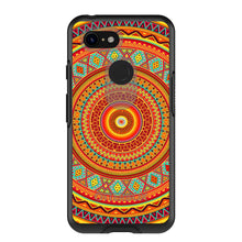 DistinctInk™ OtterBox Symmetry Series Case for Apple iPhone / Samsung Galaxy / Google Pixel - Orange Teal Yellow Tribal Print