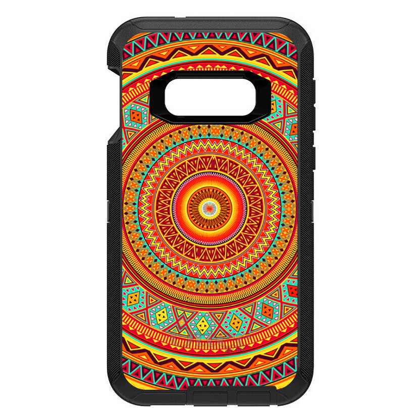Orange Teal Yellow Tribal Print OtterBox Defender Case for iPhone & Galaxy, view 10
