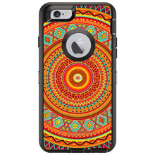DistinctInk™ OtterBox Defender Series Case for Apple iPhone / Samsung Galaxy / Google Pixel - Orange Teal Yellow Tribal Print