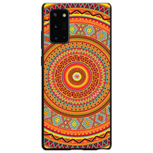 DistinctInk® Hard Plastic Snap-On Case for Apple iPhone or Samsung Galaxy - Orange Teal Yellow Tribal Print