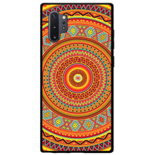 DistinctInk® Hard Plastic Snap-On Case for Apple iPhone or Samsung Galaxy - Orange Teal Yellow Tribal Print