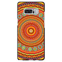 DistinctInk® Hard Plastic Snap-On Case for Apple iPhone or Samsung Galaxy - Orange Teal Yellow Tribal Print