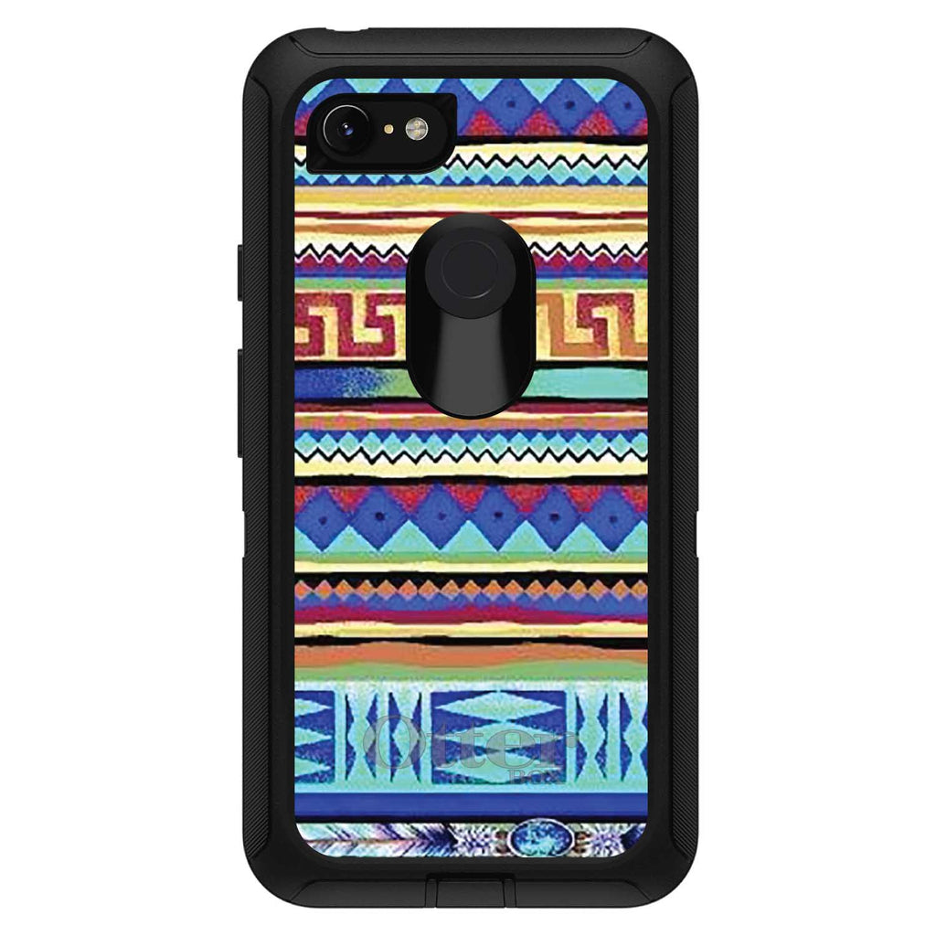 Blue Red Yellow Tribal Print OtterBox Defender Case for iPhone & Galaxy, view 18