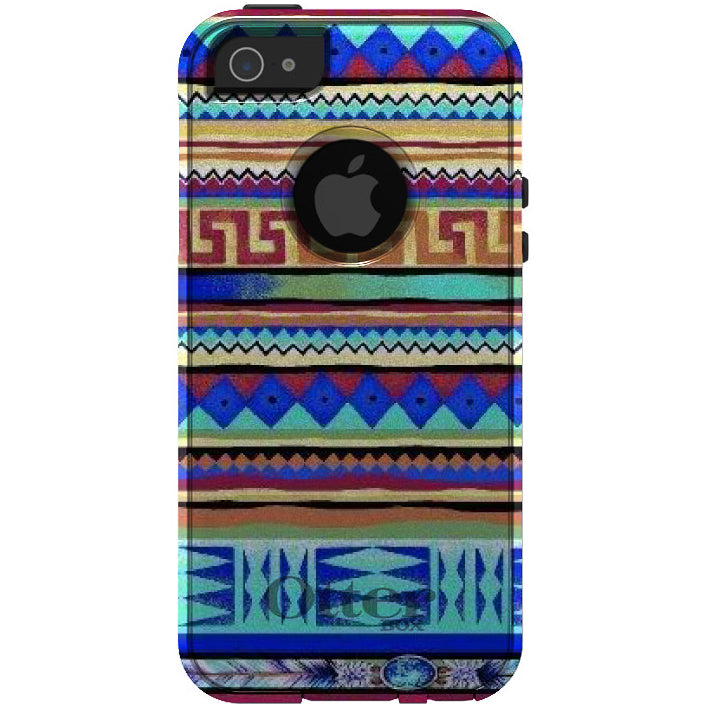 Blue Red Yellow Tribal Print OtterBox Commuter Case for iPhone & Galaxy, view 5