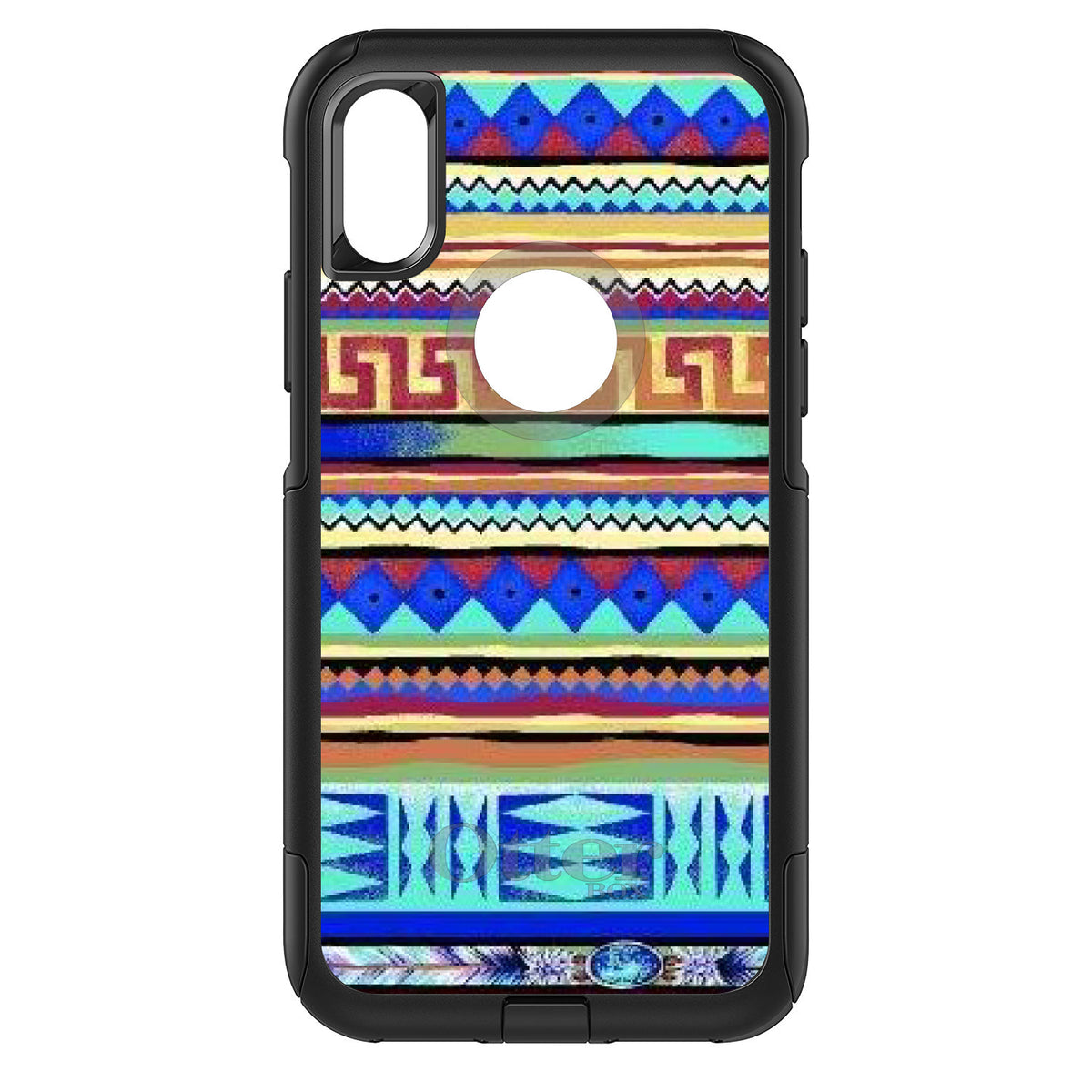 Blue Red Yellow Tribal Print OtterBox Commuter Case for iPhone & Galaxy, view 3