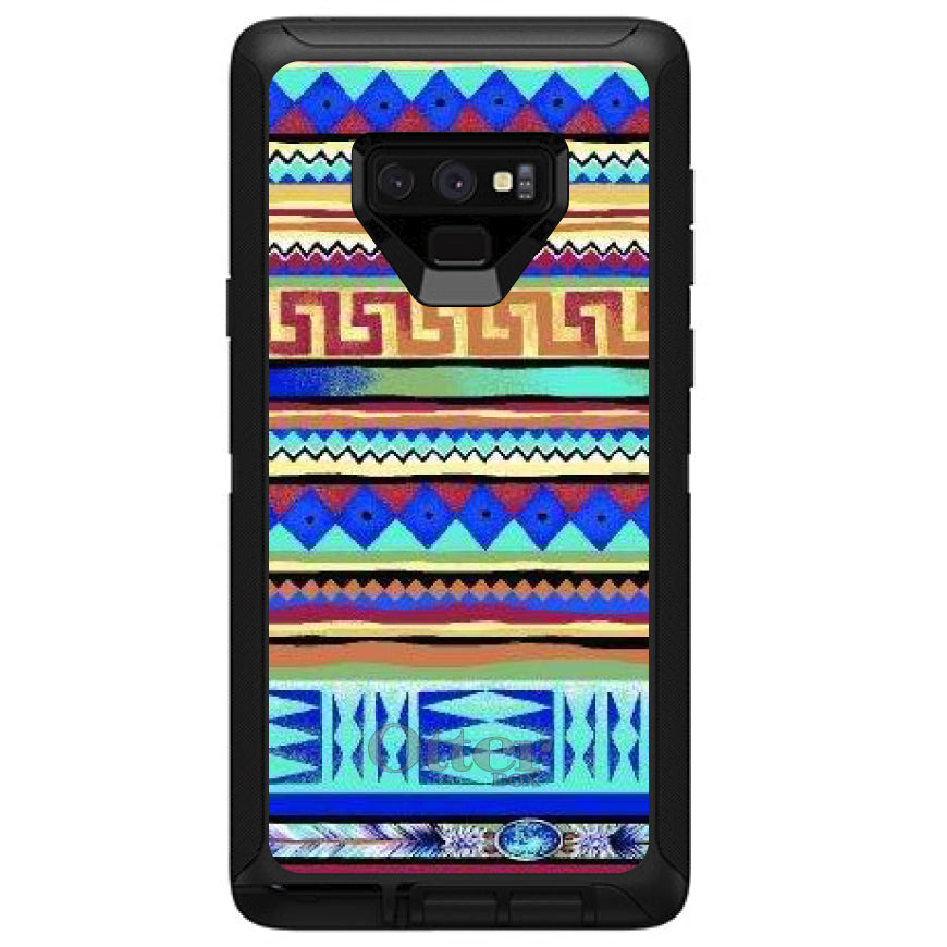 Blue Red Yellow Tribal Print OtterBox Defender Case for iPhone & Galaxy, view 16