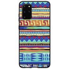 DistinctInk® Hard Plastic Snap-On Case for Apple iPhone or Samsung Galaxy - Blue Red Yellow Tribal Print