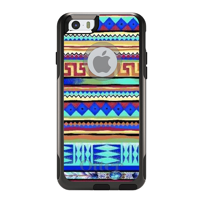 Blue Red Yellow Tribal Print OtterBox Commuter Case for iPhone & Galaxy, view 4