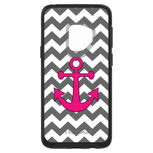 Grey White Pink Chevron Anchor OtterBox Symmetry Case for iPhone & Galaxy