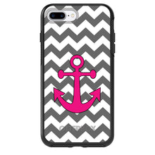 Grey White Pink Chevron Anchor OtterBox Symmetry Case for iPhone & Galaxy