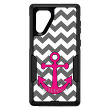 DistinctInk™ OtterBox Commuter Series Case for Apple iPhone or Samsung Galaxy - Grey White Pink Chevron Anchor