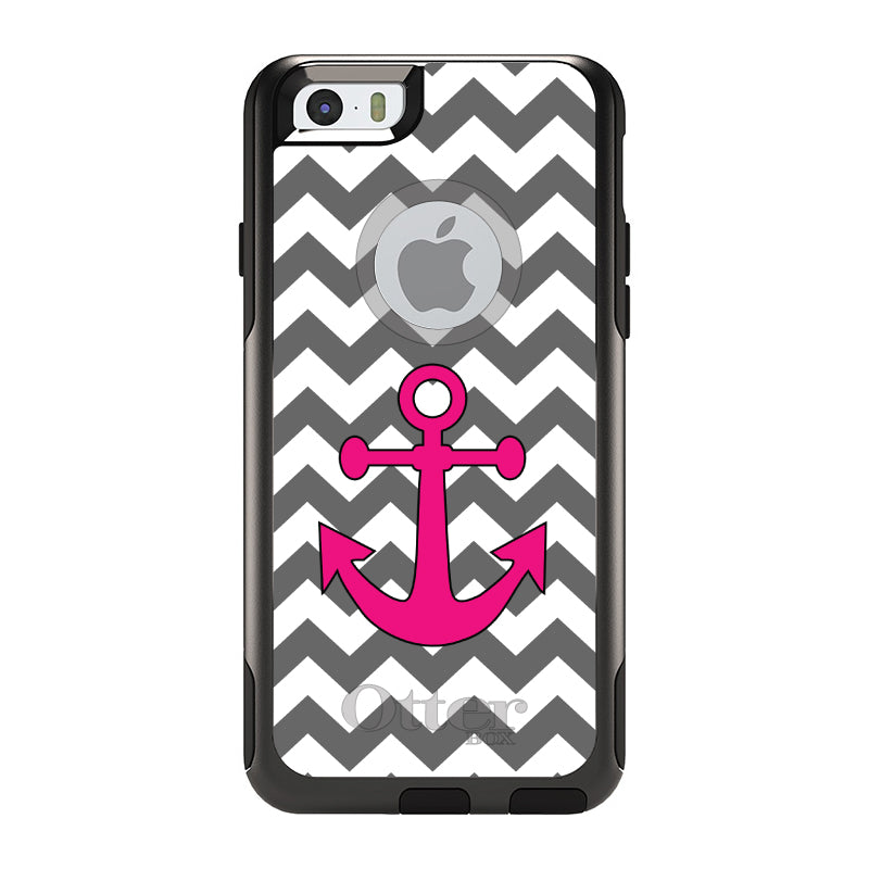 Grey White Pink Chevron Anchor OtterBox Commuter Case for iPhone & Galaxy, view 4