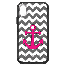Grey White Pink Chevron Anchor OtterBox Symmetry Case for iPhone & Galaxy