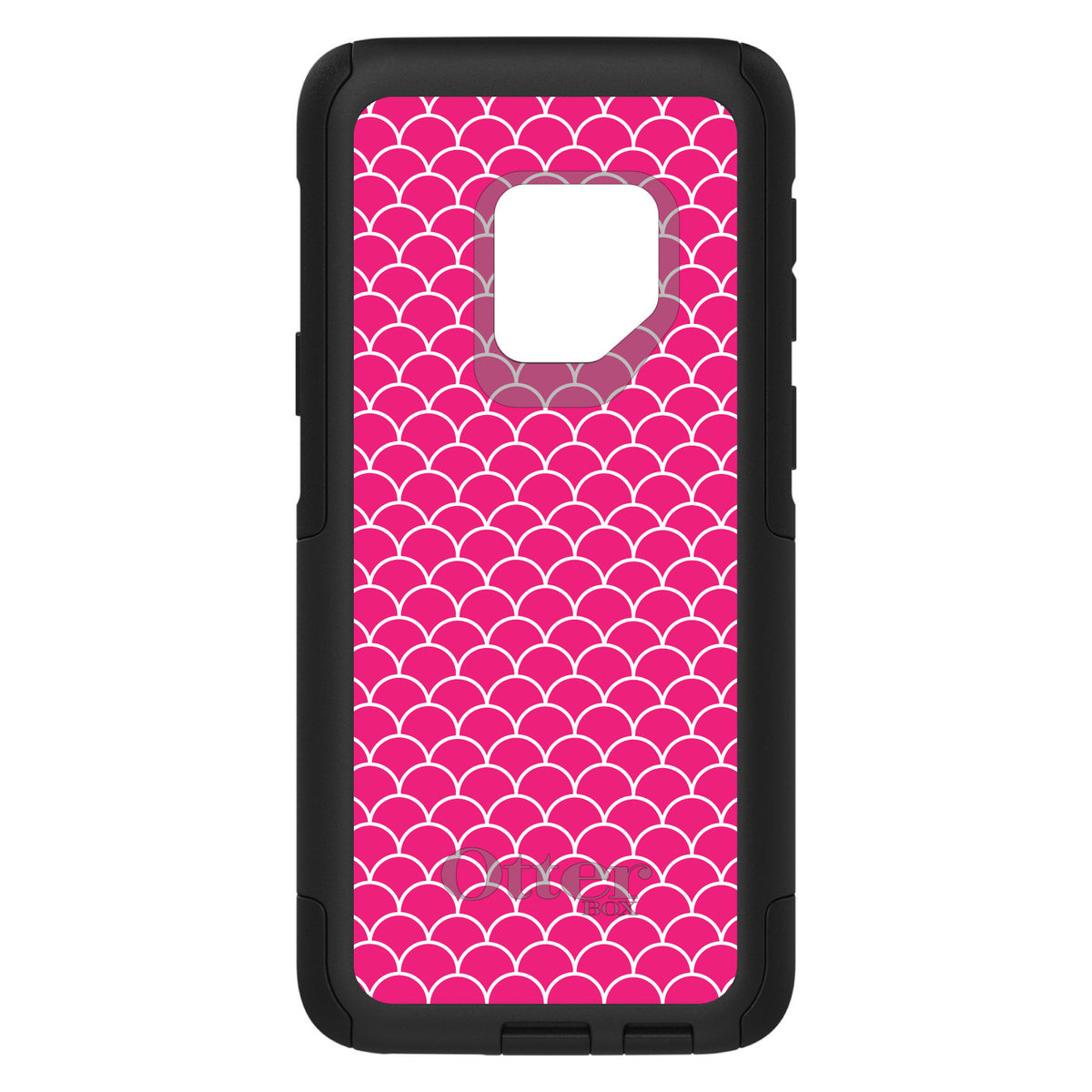 Hot Pink White Scalloped Pattern OtterBox Commuter Case for iPhone & Galaxy, view 9
