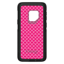 DistinctInk™ OtterBox Commuter Series Case for Apple iPhone or Samsung Galaxy - Hot Pink White Scalloped Pattern