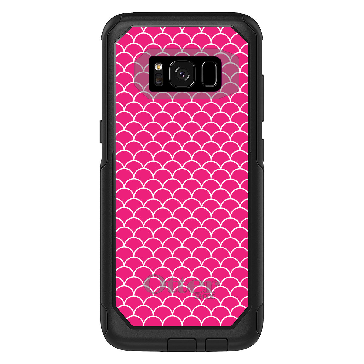 Hot Pink White Scalloped Pattern OtterBox Commuter Case for iPhone & Galaxy, view 10