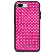 DistinctInk™ OtterBox Symmetry Series Case for Apple iPhone / Samsung Galaxy / Google Pixel - Hot Pink White Scalloped Pattern