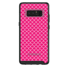 DistinctInk™ OtterBox Symmetry Series Case for Apple iPhone / Samsung Galaxy / Google Pixel - Hot Pink White Scalloped Pattern