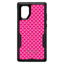DistinctInk™ OtterBox Commuter Series Case for Apple iPhone or Samsung Galaxy - Hot Pink White Scalloped Pattern