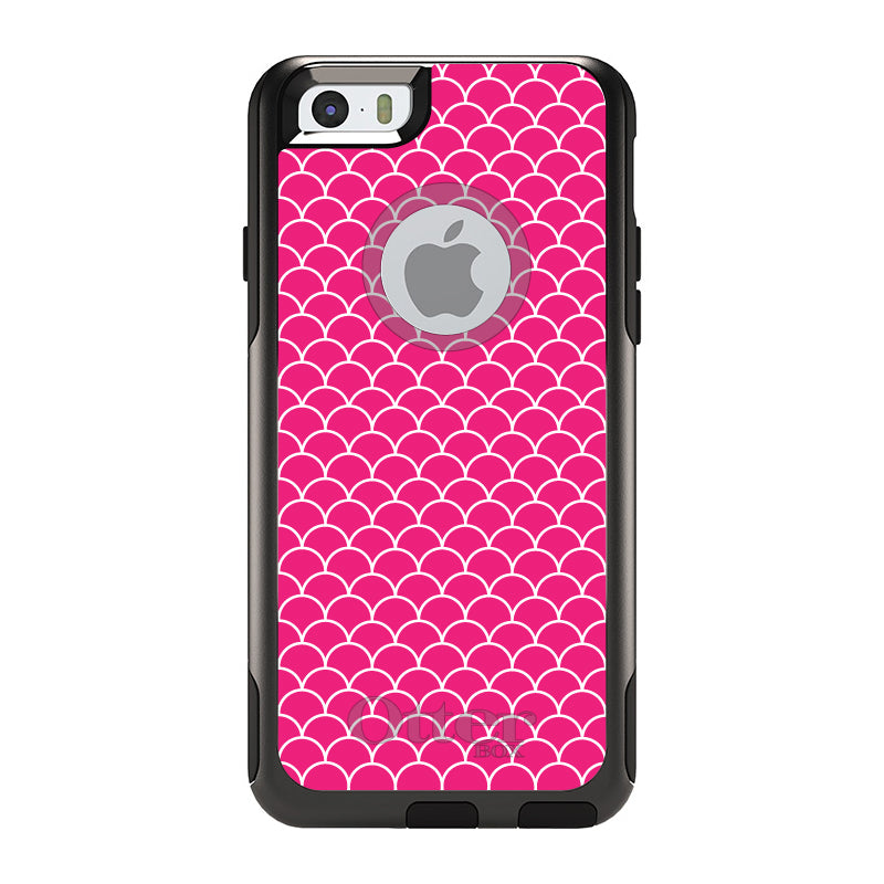 Hot Pink White Scalloped Pattern OtterBox Commuter Case for iPhone & Galaxy, view 4