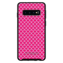 DistinctInk™ OtterBox Symmetry Series Case for Apple iPhone / Samsung Galaxy / Google Pixel - Hot Pink White Scalloped Pattern
