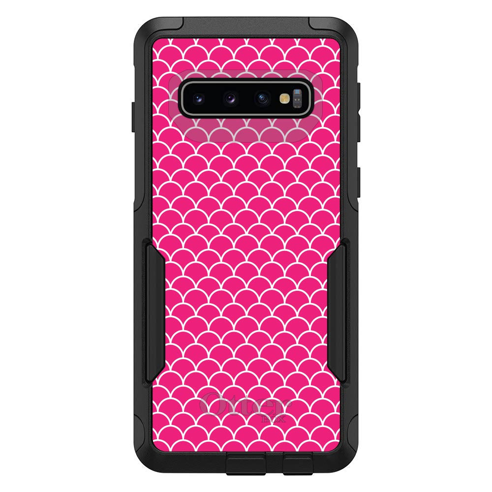 Hot Pink White Scalloped Pattern OtterBox Commuter Case for iPhone & Galaxy, view 7