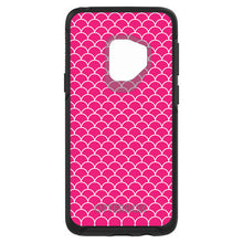 DistinctInk™ OtterBox Symmetry Series Case for Apple iPhone / Samsung Galaxy / Google Pixel - Hot Pink White Scalloped Pattern