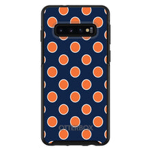 DistinctInk™ OtterBox Symmetry Series Case for Apple iPhone / Samsung Galaxy / Google Pixel - Navy Orange White Polka Dots