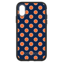 DistinctInk™ OtterBox Symmetry Series Case for Apple iPhone / Samsung Galaxy / Google Pixel - Navy Orange White Polka Dots