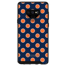 DistinctInk™ OtterBox Symmetry Series Case for Apple iPhone / Samsung Galaxy / Google Pixel - Navy Orange White Polka Dots