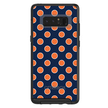 DistinctInk™ OtterBox Symmetry Series Case for Apple iPhone / Samsung Galaxy / Google Pixel - Navy Orange White Polka Dots