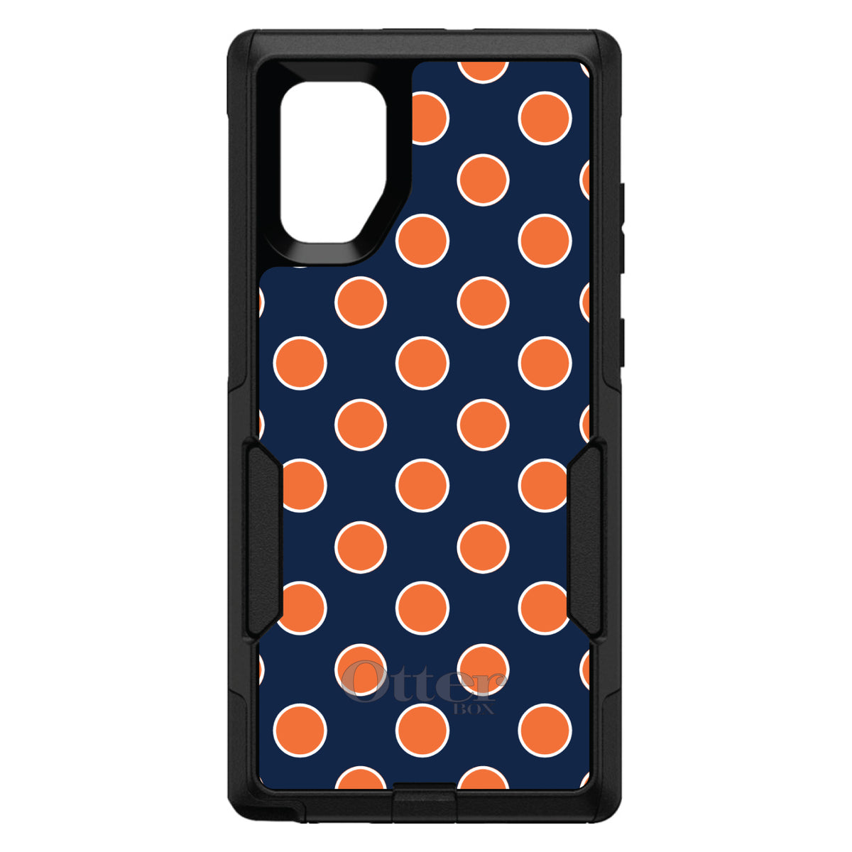 Navy Orange White Polka Dots OtterBox Commuter Case for iPhone & Galaxy, view 14