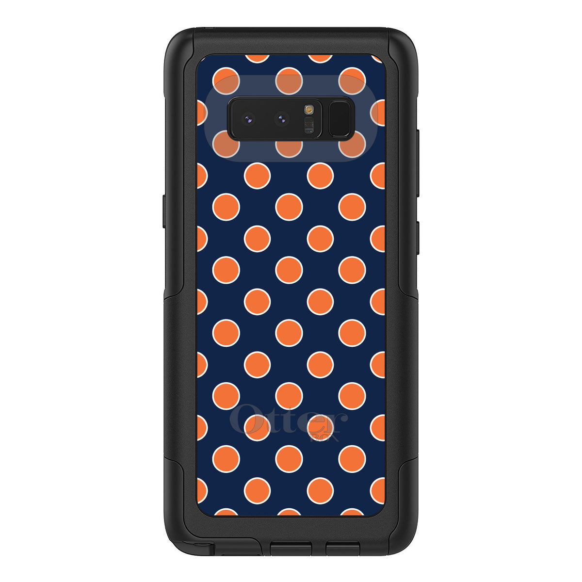 Navy Orange White Polka Dots OtterBox Commuter Case for iPhone & Galaxy, view 16