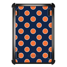 DistinctInk™ OtterBox Defender Series Case for Apple iPad / iPad Pro / iPad Air / iPad Mini - Navy Orange White Polka Dots