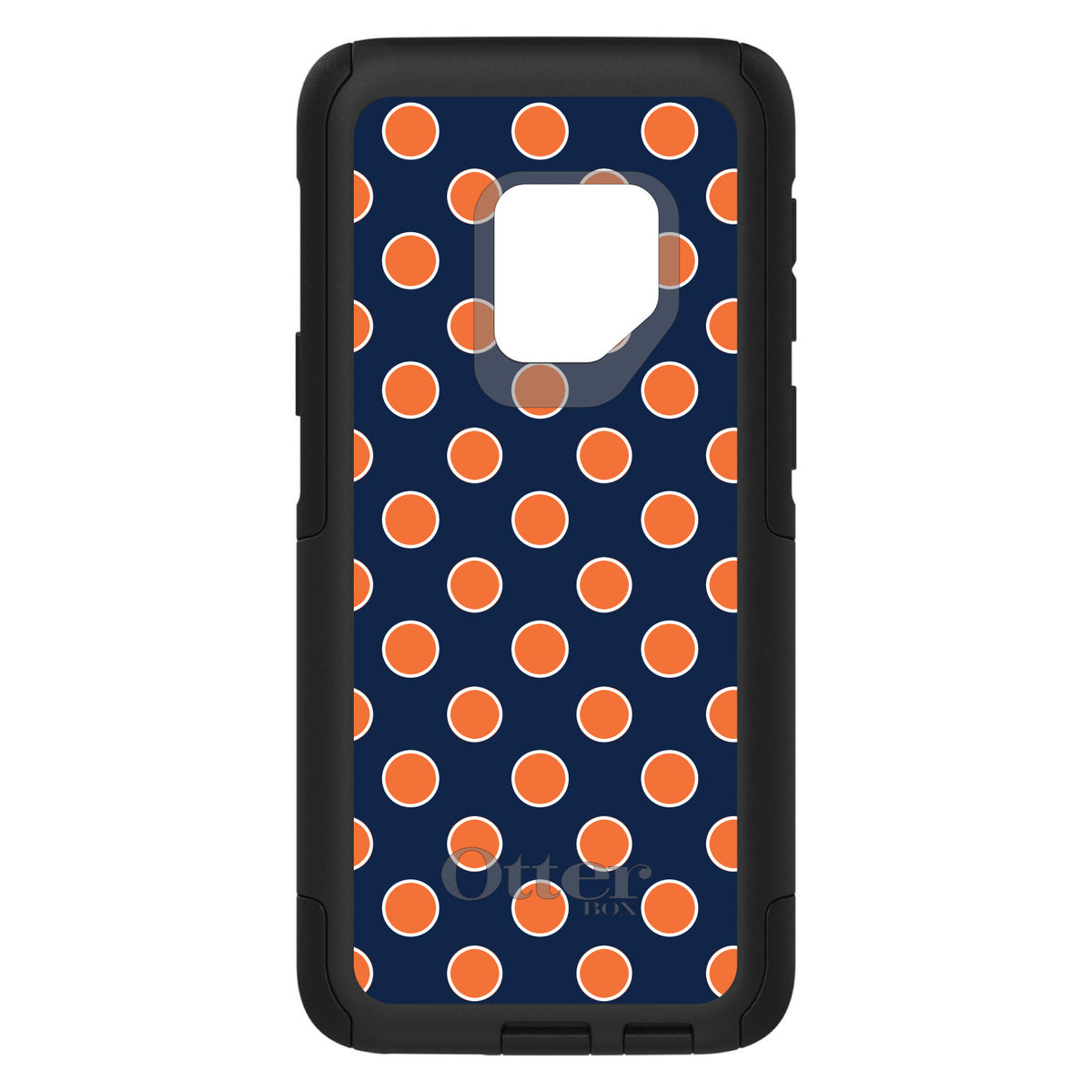 Navy Orange White Polka Dots OtterBox Commuter Case for iPhone & Galaxy, view 9