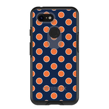 DistinctInk™ OtterBox Symmetry Series Case for Apple iPhone / Samsung Galaxy / Google Pixel - Navy Orange White Polka Dots