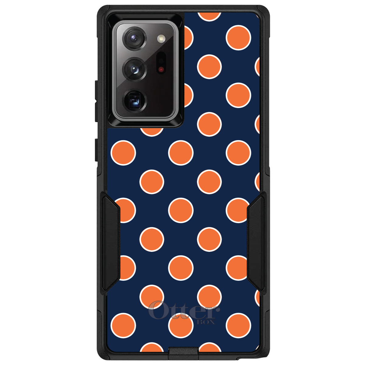 Navy Orange White Polka Dots OtterBox Commuter Case for iPhone & Galaxy, view 12