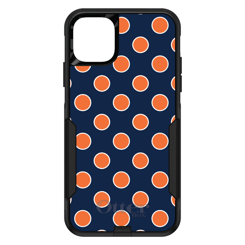 Navy Orange White Polka Dots OtterBox Commuter Case for iPhone & Galaxy, view 2