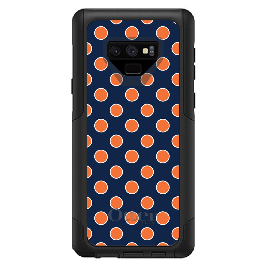 Navy Orange White Polka Dots OtterBox Commuter Case for iPhone & Galaxy, view 15