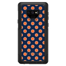 DistinctInk™ OtterBox Commuter Series Case for Apple iPhone or Samsung Galaxy - Navy Orange White Polka Dots