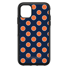 DistinctInk™ OtterBox Symmetry Series Case for Apple iPhone / Samsung Galaxy / Google Pixel - Navy Orange White Polka Dots