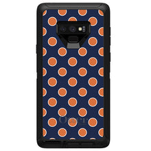 DistinctInk™ OtterBox Defender Series Case for Apple iPhone / Samsung Galaxy / Google Pixel - Navy Orange White Polka Dots