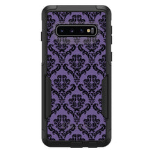 DistinctInk™ OtterBox Commuter Series Case for Apple iPhone or Samsung Galaxy - Purple Black Damask Floral