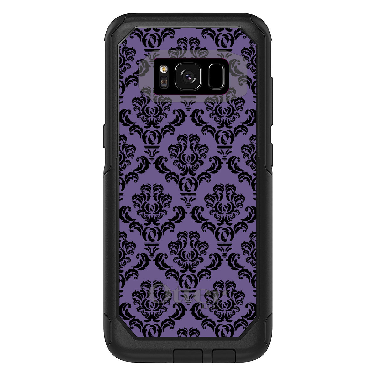 Purple Black Damask Floral OtterBox Commuter Case for iPhone & Galaxy, view 10