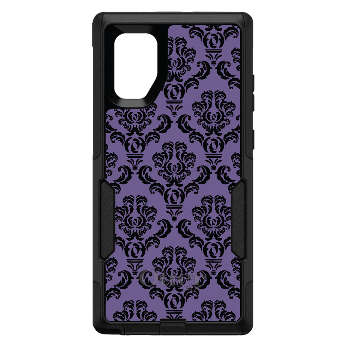 Purple Black Damask Floral OtterBox Commuter Case for iPhone & Galaxy, view 14